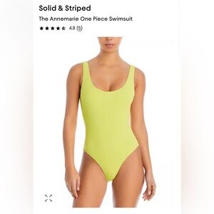 NWT SOLID & STRIPED The AnneMarie Scoop One-Piece Swimsuit